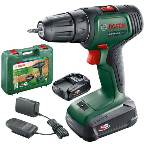 Perceuse-visseuse 2 vitesses sans-fil Bosch UniversalDrill 18V avec 2 batteries