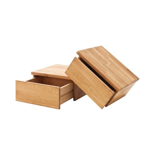 Lot De 2 Tables De Chevet En Bois Massif L42