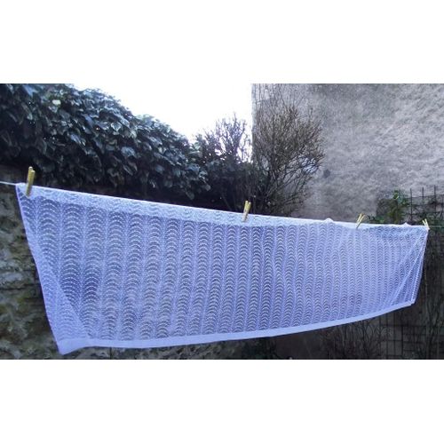 Coupon De Voilage Polyamide Pour Couture Pour Réaliser Des Petits Brise- Bise Ou Pour Habiller Un Berceau De Poupée Confectionner Une Robe De Mariée Pour Poupée Etc..