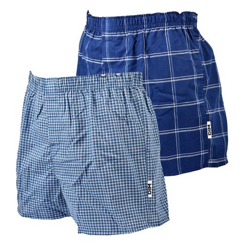 Caleçon Homme En Coton Dim Collection Pack De 2 Caleçons D031 Bleu