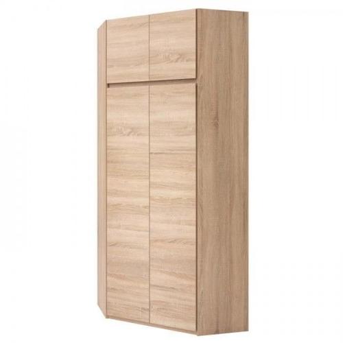 Academica Armoire D'angle - Décor Chene Sonoma - Contemporain - Chambre - L 80,5 Cm