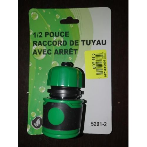 Raccord tuyau 1/2 pouce avec arrêt