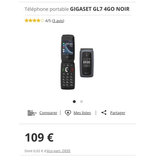 Gigaset GL7 4 Go Noir