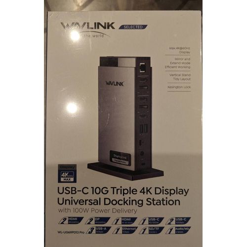 Wavlink station d'accueil USBc 10G triple 4K