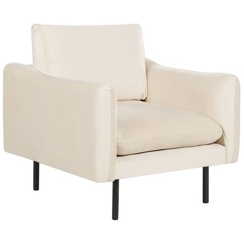 Fauteuil Velours Beige Clair Vinterbro