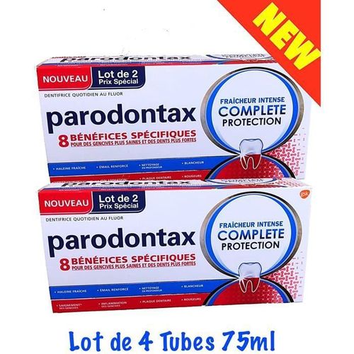 Hygiène Dentaire Parodontax Dentifrice Fluor Complete Protection Fraicheur Intense - Pate Gingivale Pour Gencives - 2 Lo 842222 