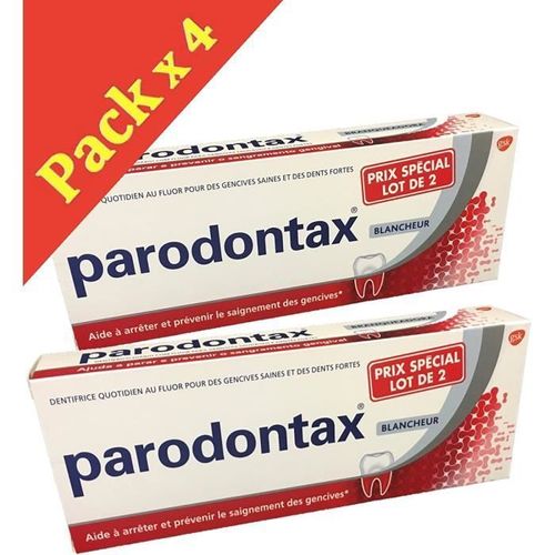 Hygiène Dentaire Parodontax Dentifrice Fluor Blancheur - Pate Gingivale Pour Gencives - 2 Lots De 2 X 75 Ml (B4) 841648 