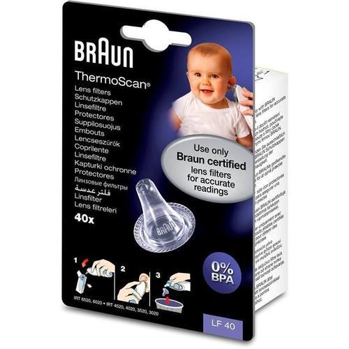 Braun Lf40 ; 40 Embouts Jetables Pour Thermomètres Auriculaires Braun