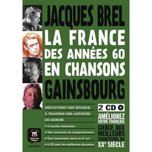 La France Des Années 60 En Chanson - Jacques Brel, Gainsbourg (2 Cd Audio Mp3)