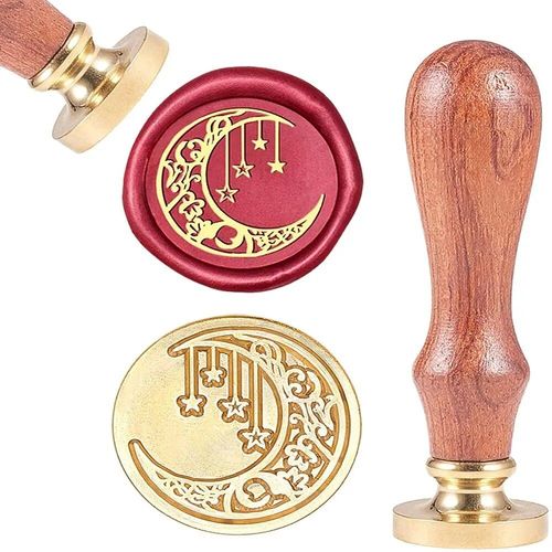 Sceau D'avertissement En Laiton Pour Scrapbooking,Ensembles De Timbres Et Manche En Bois,Coeur Doré,Timbres 25x14,5mm,8.9x2.5cm,1pc - Type 00038