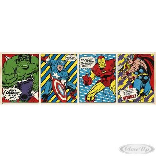 Poster Format Paysage Marvel Comics - Rétro