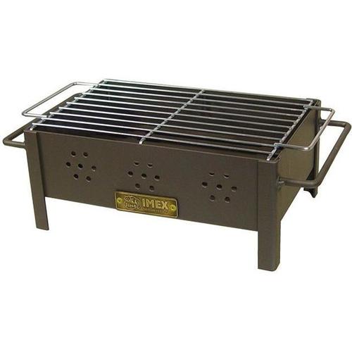 IMEX EL ZORRO Barbecue de table avec grille zinguée, noir, 31 x 21 x 14 cm - 71431.0