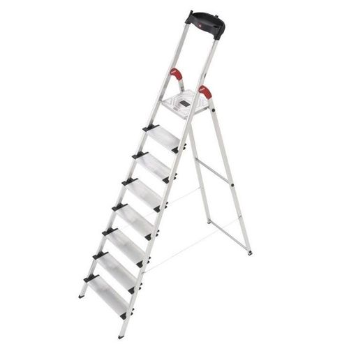 Hailo - Escabeau 8 marches Haut. travail 3,46m Charge max. 150Kg - ProfiStep XXL