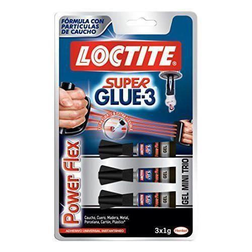 Loctite Super Glue avec 3Power Flex Mini Trio Set de colle, Lot de 3à 1g - 1879583