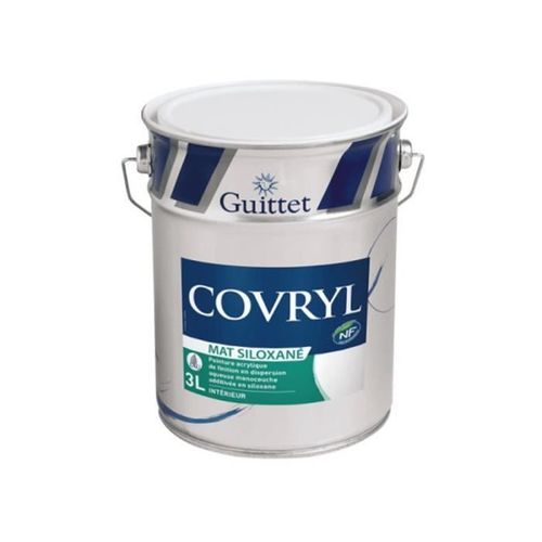 GUITTET - Peinture Guittet Covryl Mat siloxané Murs et Plafonds Très Couvrante - Blanc - Couleur:Blanc Conditionnement:3L