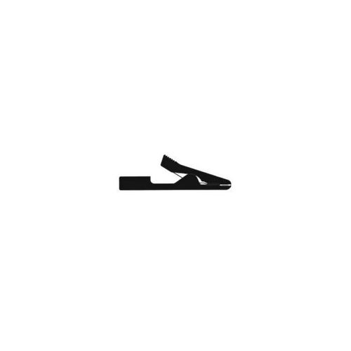 Pince crocodile isolee 2mm - noir (ma1)
