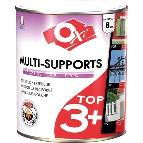 PEINTURE MULTI SUPPORTS - TOP 3+ VERT DE GRIS RAL 6021 2.5L