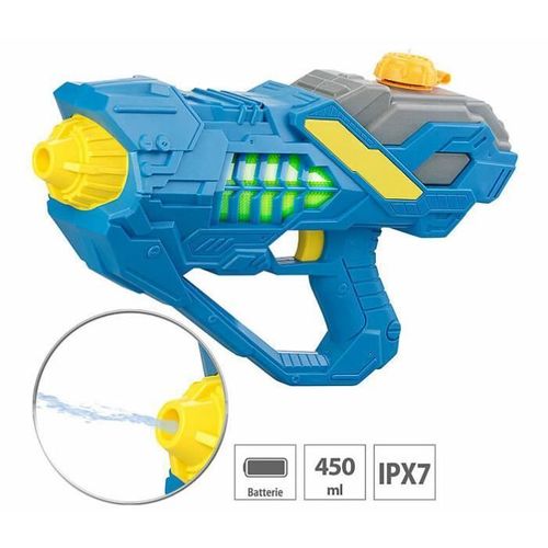 Pistolet À Eau Motorisé Lumineux Avec Réservoir De 450 Ml