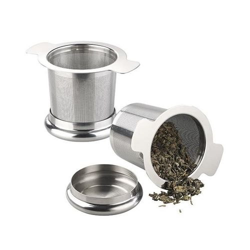 Set De 2 Passe-Thé En Acier Inoxydable Avec Couvercle Pour Tasse Ø 65 ? 90 Mm