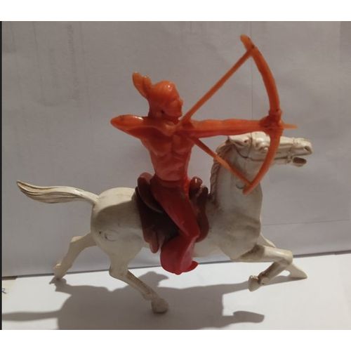 Cadeau " Bonux " - Indien A Cheval - En Plastique