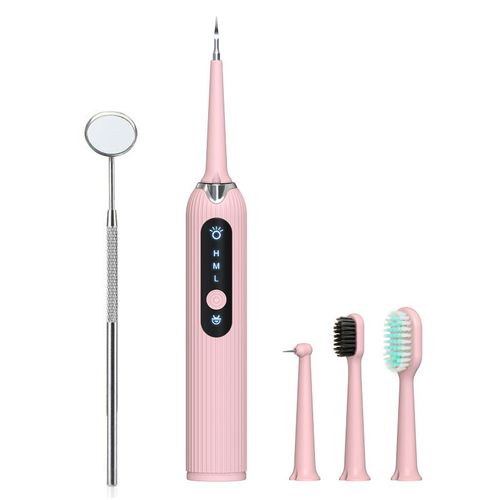 Set de nettoyage dentaire électrique 8 pièces Rose Rose