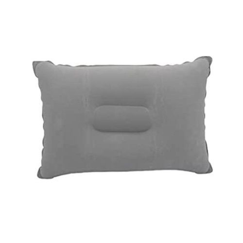 Oreiller Gonflable En Peluche/Pvc Gris
