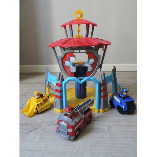 Pat Patrouille : Quartier General « Dino Rescue » Et 3 Vehicules Et Leurs Figurines