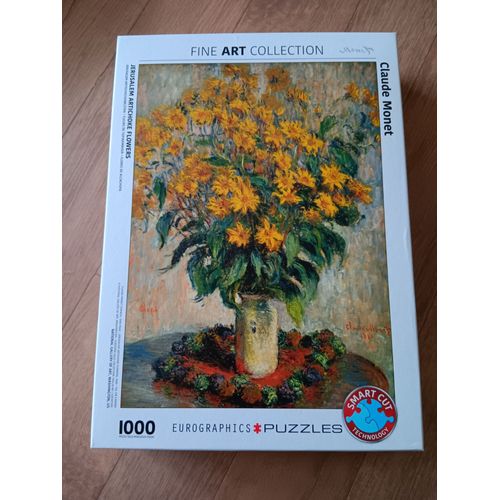 Puzzle Claude Monet, Fleurs D'artichaut De Jérusalem. 1000 Pièces. Fine Art Collection.
