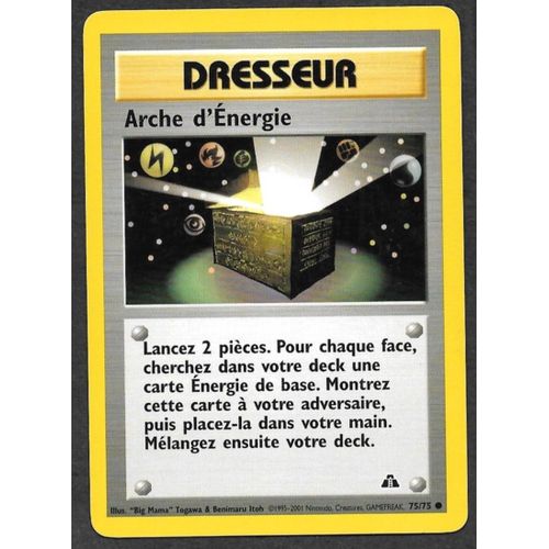 Carte Pokémon - Dresseur Arche D Energie 75/75 - Neo Discovery (Fr)