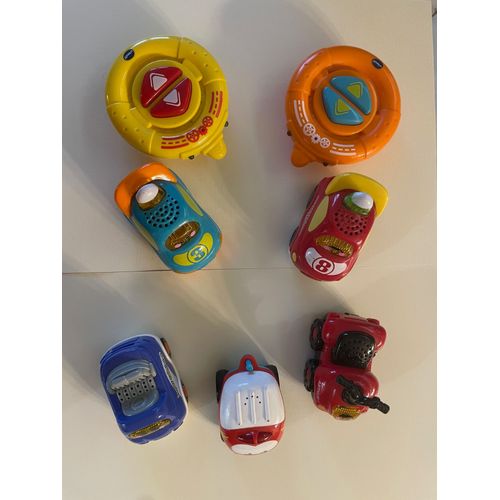 Lot De 3 Voitures Tut Tut Vtech Avec 2 Piles + 2 Voitures Radiocommandées Tut Tu Bolides