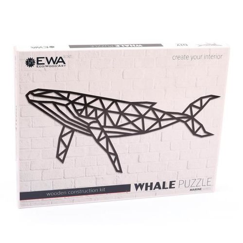 Puzzle Mural En Bois - Baleine - Ewa - Abstrait - Moins De 100 Pièces - Mixte