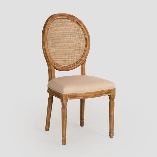 Chaise De Salle À Manger En Tissu Sunna Bois Naturel