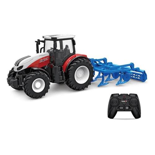 1/24 Rc Tracteur Avec Lumière Led Farmer Engineering Vehicle 2.4g Alliage Tracteur Modèle Camion Farming Simulator Jouet Pour Garçons Enfant Cadeau