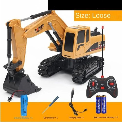 1:24 Rc Camions Télécommande Pelle Bulldozer Jouet Ingénierie Voiture Véhicule Électrique Grue Camion À Benne Basculante Jouets Pour Garçon Enfants Cadeau
