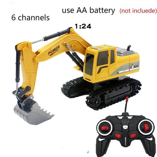 1:24 Rc Camions Télécommande Pelle Bulldozer Jouet Ingénierie Voiture Véhicule Électrique Grue Camion À Benne Basculante Jouets Pour Garçon Enfants Cadeau