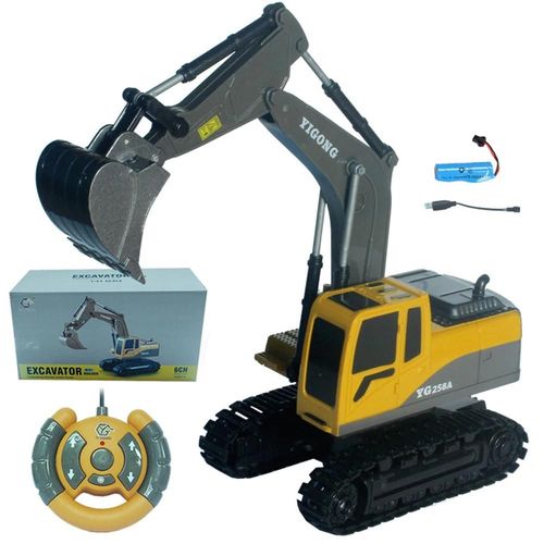 1:24 Rc Camions Télécommande Pelle Bulldozer Jouet Ingénierie Voiture Véhicule Électrique Grue Camion À Benne Basculante Jouets Pour Garçon Enfants Cadeau