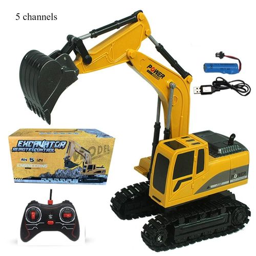 1:24 Rc Camions Télécommande Pelle Bulldozer Jouet Ingénierie Voiture Véhicule Électrique Grue Camion À Benne Basculante Jouets Pour Garçon Enfants Cadeau