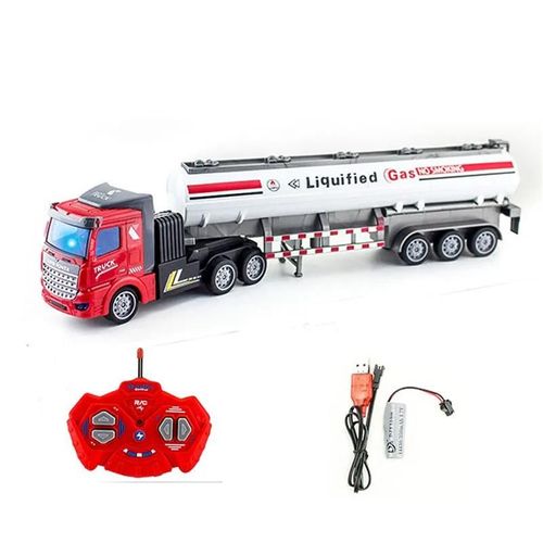 camion citerne F - Camion électrique télécommandé sans fil pour enfant, jouet robuste, Semi remorque, Construction et Transport, grande remorque à benne, 1/48