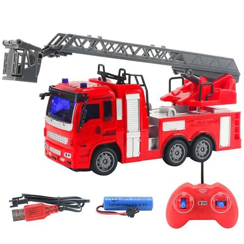 A06 - Camion'ingénierie Rc, Camion De Mélange, Grue À Eau, Camion De Pompiers, Vidage À Distance, Modèle De Voiture, Jouets Pour Enfants Garçons, Cadeaux'anniversaire Et De Noël