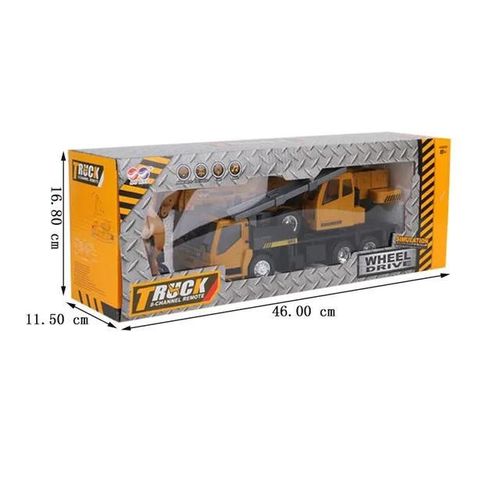 avec boîte - Jouet de grue télécommandé pour enfants, camion télécommandé, voiture pelleteuse technique 1:24, modèle de véhicule électrique, cadeau pour enfants, 8CH