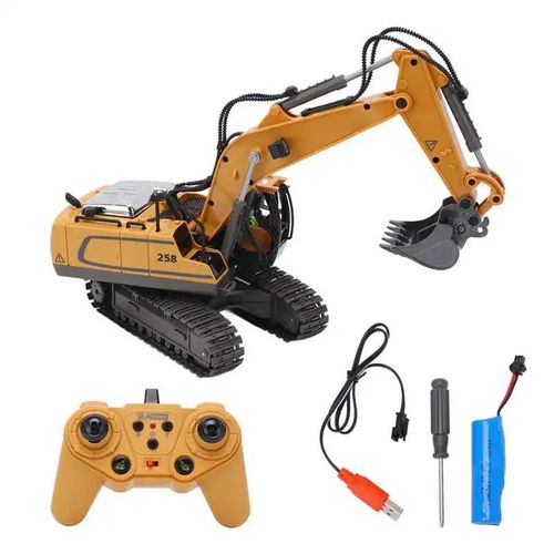 Batterie Unique - Bulldozer Pelleteuse Rc 1/20, Jouet, Camion, Grue, Véhicule Électrique, Rtr, Mini Télécommande En Alliage, Voiture'ingénierie En Plastique, Cadeau Pour Enfant