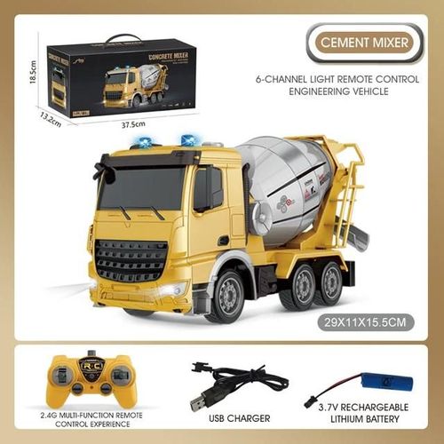 QH2801-1D - Pelle télécommandée 1:24, jouet pour enfants, grue, camion, Simulation, modèle'ingénierie, voiture, cadeau de noël pour garçons