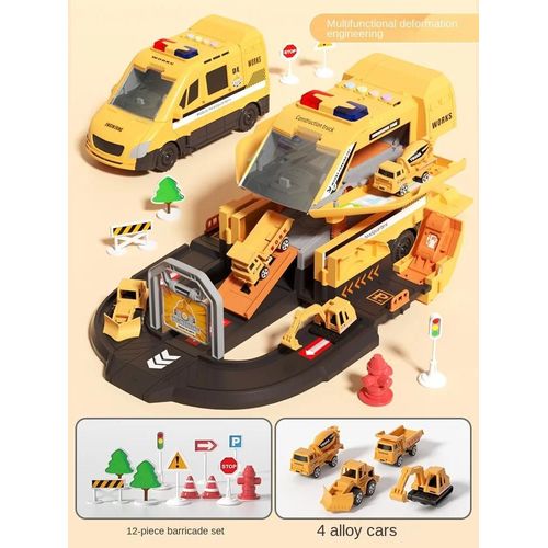 Scène de stockage, ingénierie incendie déformation, Ambulance éjection piste Parking véhicule camion voiture modèle cadeaux pour enfants garçons