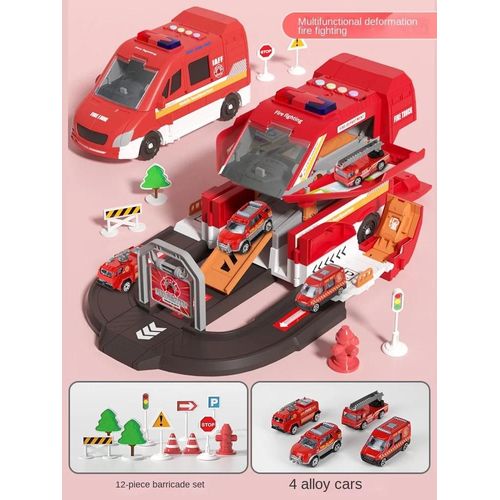 Scène de stockage, ingénierie incendie déformation, Ambulance éjection piste Parking véhicule camion voiture modèle cadeaux pour enfants garçons