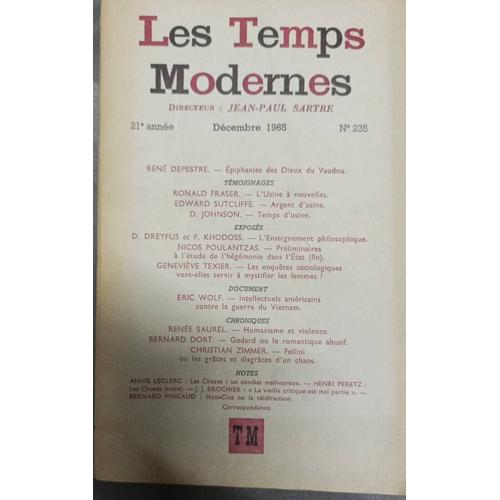 Les Temps Modernes. Décembre 1965. N° 235