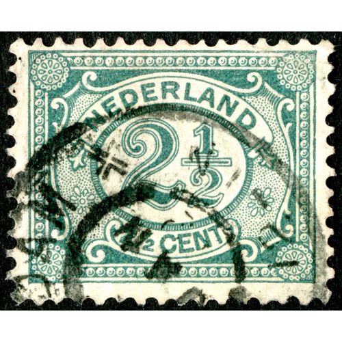 Timbre Oblitéré Nederland 2 1/2 Cent