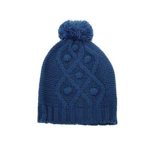 Bonnet À Pompon Marlybag Bonnet Pompon Bleu Jeans Bleu Marine / Bleu Nuit