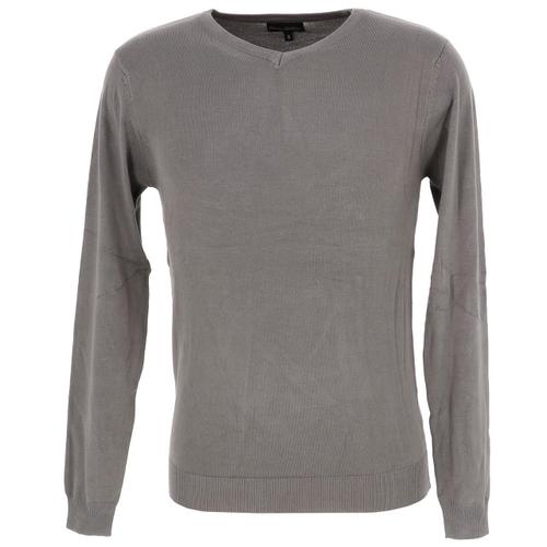 Pull Fin Paname Brothers Paname 02 Anc Pull Gris Anthracite Chiné