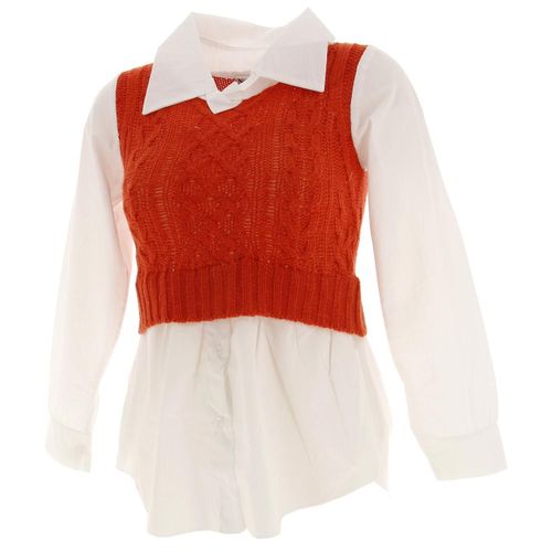 Pull Chemise Nell Pull Chemise Brique Lady Rouge
