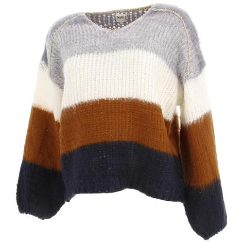 Pull Nell Four Color Ciel Bge Navy Mar Multicolor